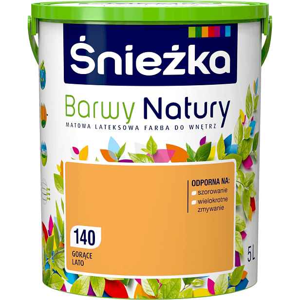 Barva na stěny Śnieżka Barvy přírody 5L Horké léto 140