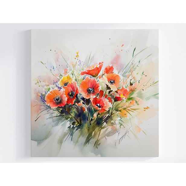 Obraz Na Plátně Canvas Příroda Dekorace Polní Květiny Kytice Máky 50x50