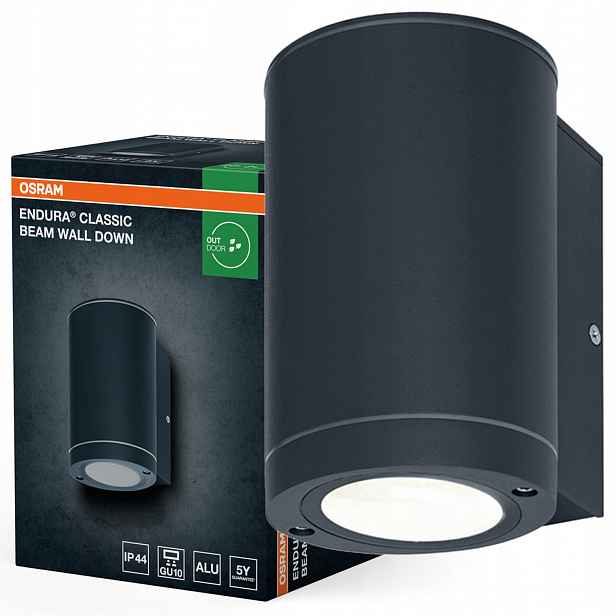 Venkovní nástěnné svítidlo fasádní GU10 šedé IP44 Endura Osram