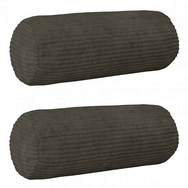 vidaXL Povlak na polštář 2 pcs HEERLEN Antracitová Ø 15 x 40 cm