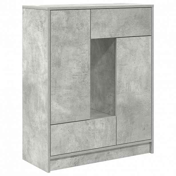 vidaXL Příborník se zásuvkami a dvířky betonově šedá 73x31x90 cm