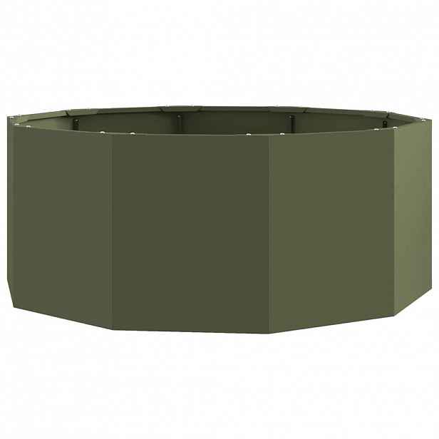 vidaXL Truhlík Olivově zelená 90 x 90 x 35 cm Ocel
