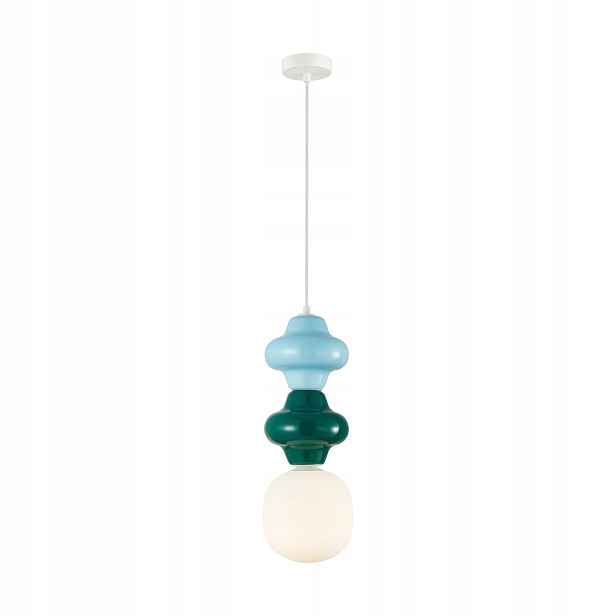 Závěsná lampa Art Deco Ø18 cm E14 40W Modro-zelená Italux