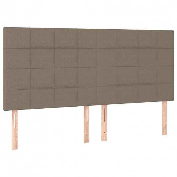 vidaXL Čelo postele béžové 160x5x118/128 cm látkové
