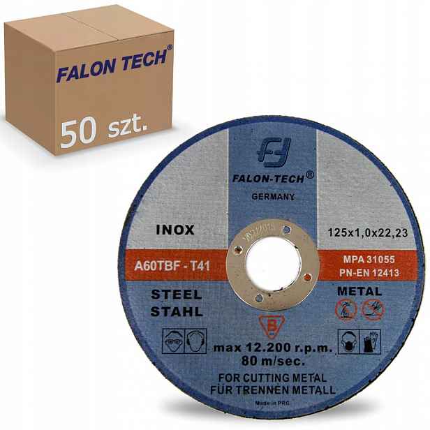 Kotouč Na Řezání Kovu inox 125 x 1,0 Falon Tech