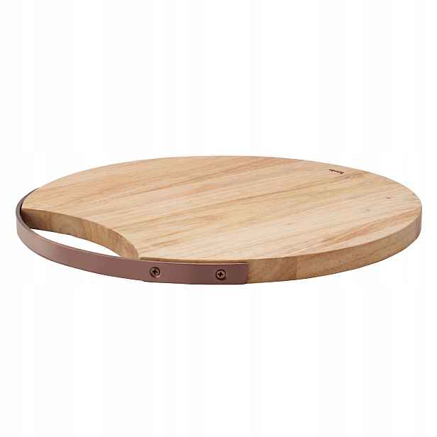 Servírovací prkénko na krájení kulaté dřevěné 38 x 2 cm mangové dřevo Verlo