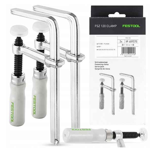 Šroubová svorka pro lištu 120 mm Festool Fsz 120 2ks Model 489570