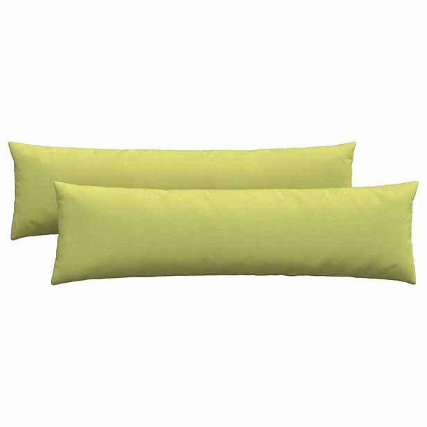 vidaXL Pohovkové polštáře 2 ks textil Světlá zelená 145 x 40 cm