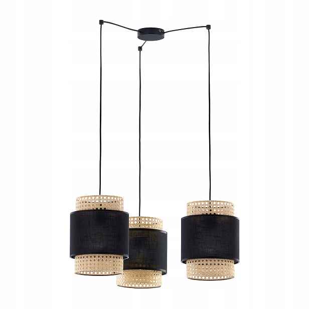 Závěsná lampa Lana 3P max. 60 W E27 černá