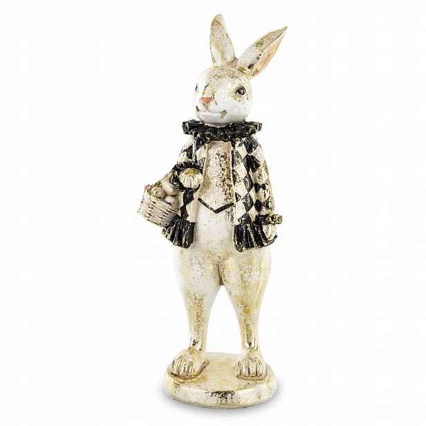 Figurka králíka zajíček dárek k Velikonoce velikonoční Pierrot retro