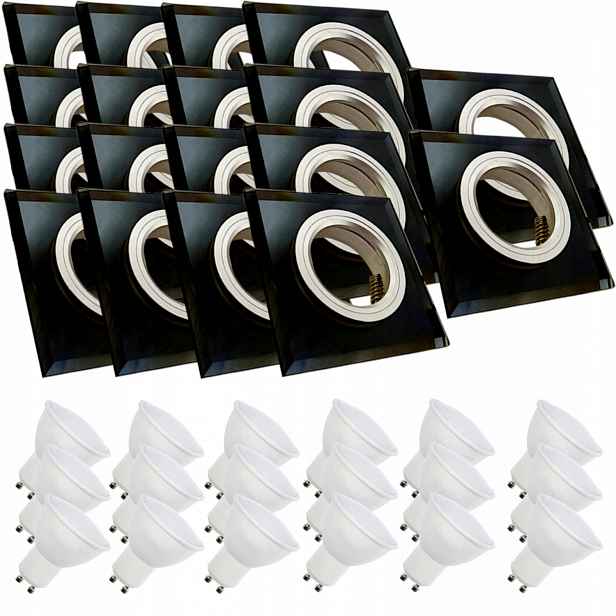 18x Skleněná Stropní Lampa Zapuštěná Do Stropu Křišťál Led Žárovky 1.5W