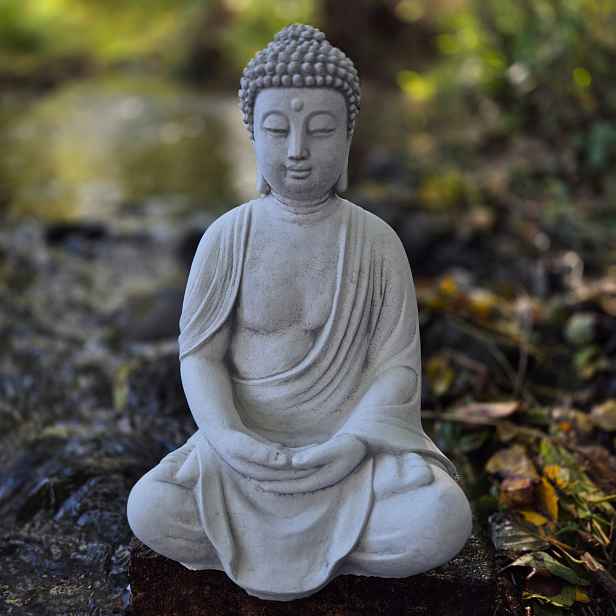 Betonová Zahradní Figura Velký Buddha Sedící dekorace z betonu 12 kg 38 Cm