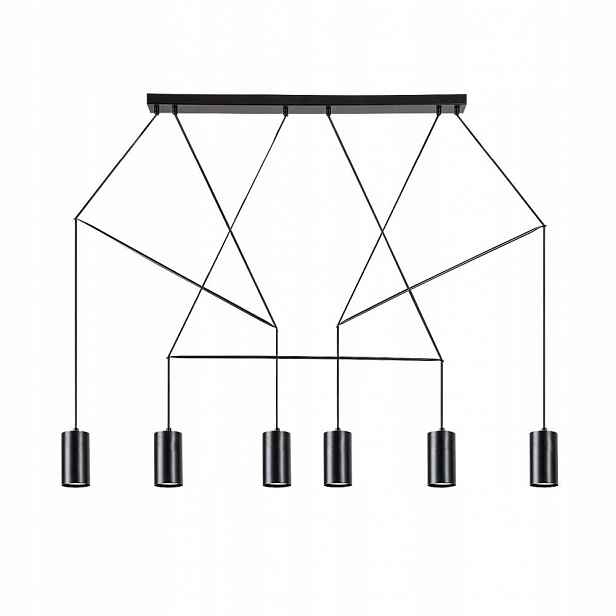 Černá závěsná lampa Aslaug industriální nad jídelní stůl Rabalux