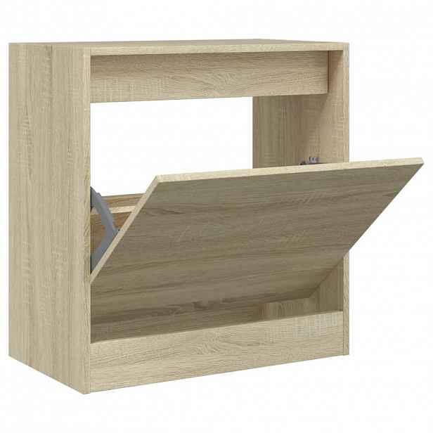 vidaXL Botník dub sonoma 60 x 34 x 63,5 cm kompozitní dřevo