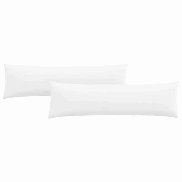 vidaXL Pohovkové polštáře 2 ks textil Bílá 145 x 40 cm