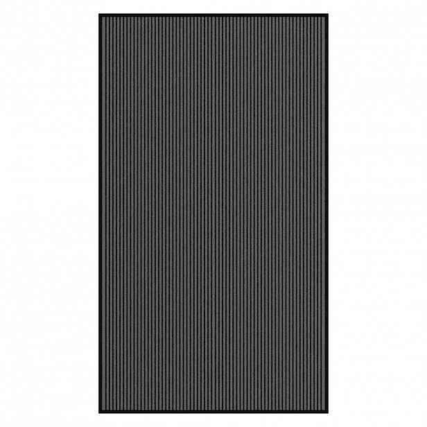 vidaXL Rohožka Stripe Černá a šedá 115x200 cm