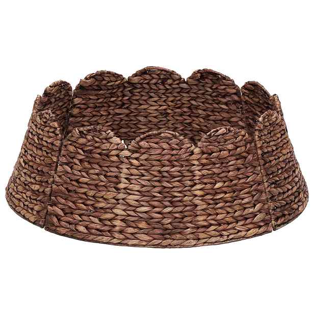 vidaXL Vánoční obojek na stromek Kulatý Hnědá Průměr 60 x 22 cm