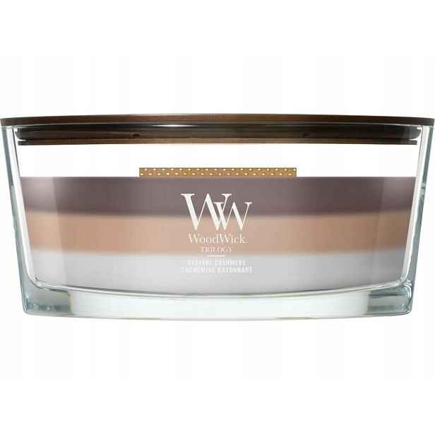 WoodWick Trilogy svíčka loď Radiant Cashmere 453.6 g