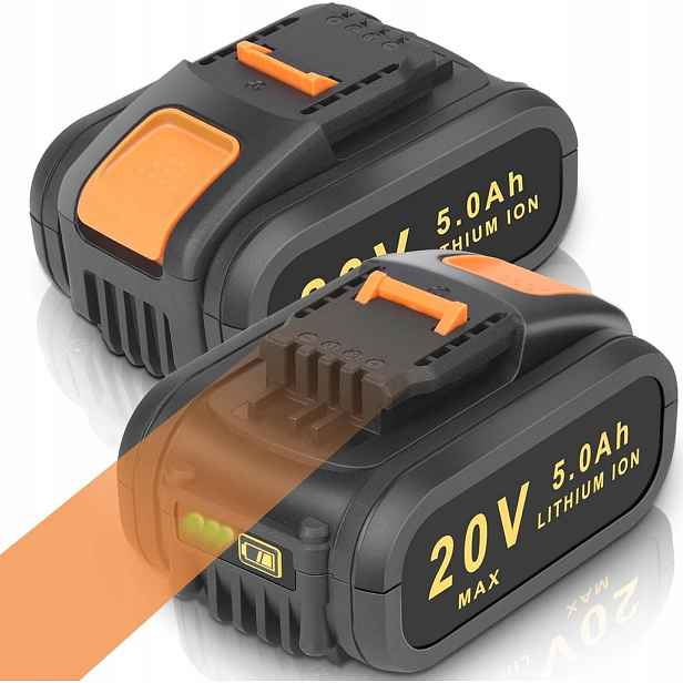 Akumulátor 2 kusy Kunlun 220V 5.0Ah pro Worx WA3553 WA3551.1 Li-Ion A1S026