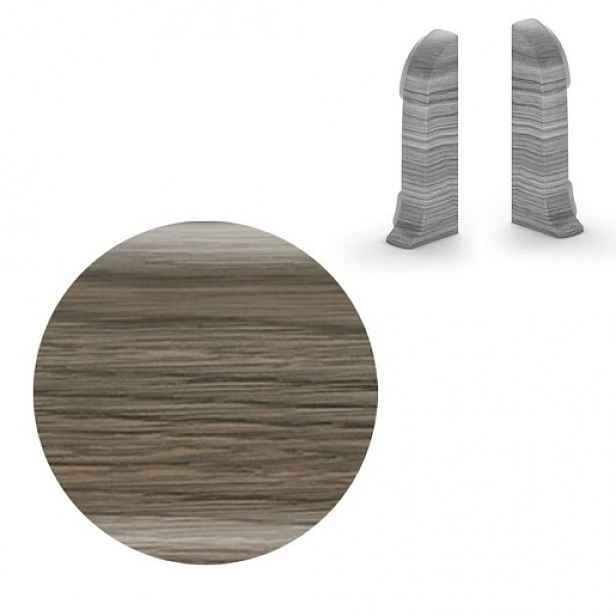 Koncovka k soklu Naturel dub Bourbon černý , PVC délka 0,5 cm, výška hrany 56 mm, NATNGTK70
