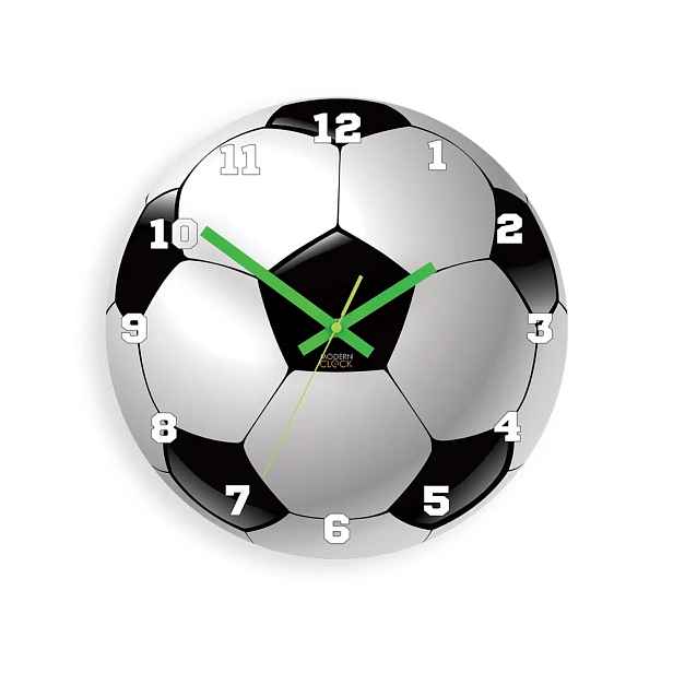 ModernClock Dětské nástěnné hodiny Fotbal 30 cm černobílé