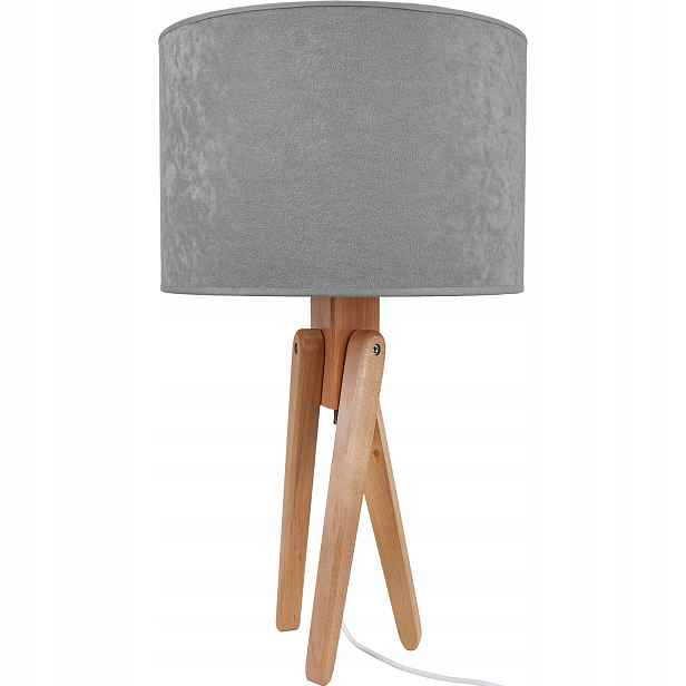 Noční Lampa Trojnožka Šedá Lampa Na Komodu Obývací Pokoj