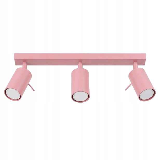 Sollux Lighting stropní svítidlo růžová lišta 45 cm 3x gu10 ring