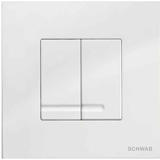 Splachovací tlačítko Schwab bílé pro Wc, rychlá montáž 4060415601