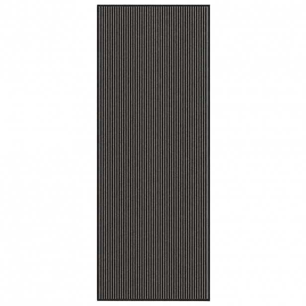 vidaXL Rohožka Stripe Černá a šedá 115x300 cm