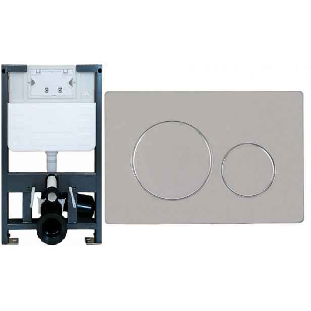 Podomítkový Wc rám AquaTech nízký 82 cm tlačítko Dopio 2 chrom podložka