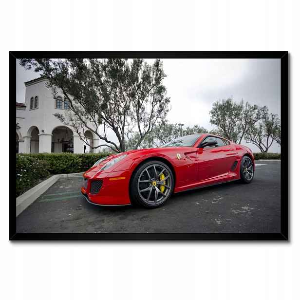 Plakáty v rámu 60x40 Červené auto Ferrari