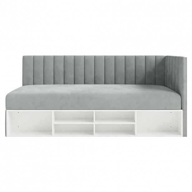 Selsey POSTEL PRO MLÁDEŽ Ventrio šedá sametový potah Easy-Clean 90x200 cm