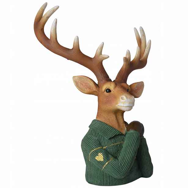 Sob ve svetru, vánoční figurka, velká, 33 cm