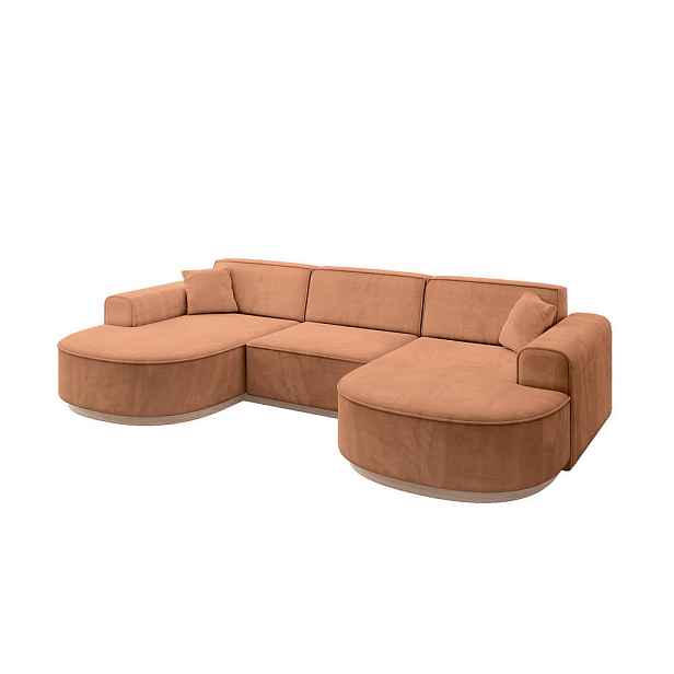 ALTDECOR SEDACÍ SOUPRAVA ve tvaru U MARI-U1-v1 303x171x83 Meruňková Velur