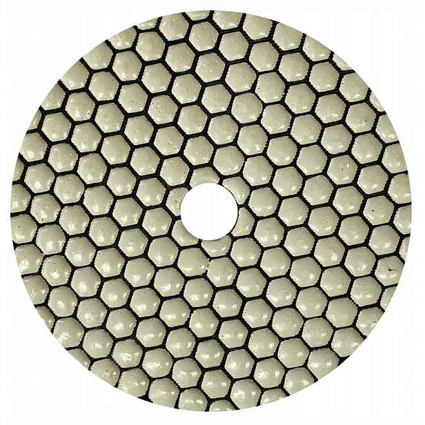 Leštící disk diamen. Carat suchý zip Buff Bílý 125 mm