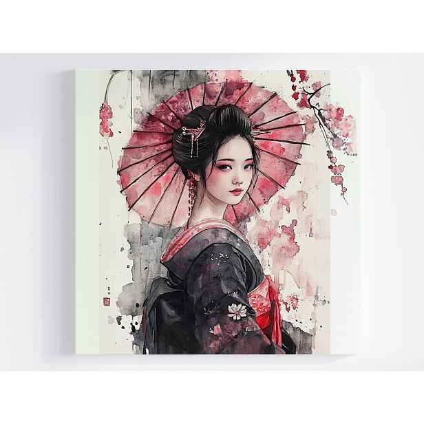 Obraz Na Plátně Canvas Portrét Žena Gejša Japonsko Tradice Asie 50x50
