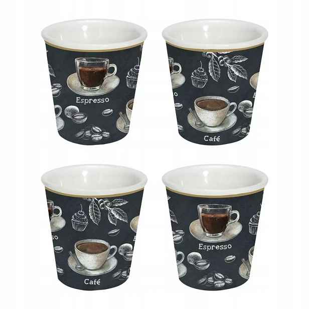 Porcelánové Hrnečky Na Kávu Espresso Barista Kpl 4 ks od Easy Life