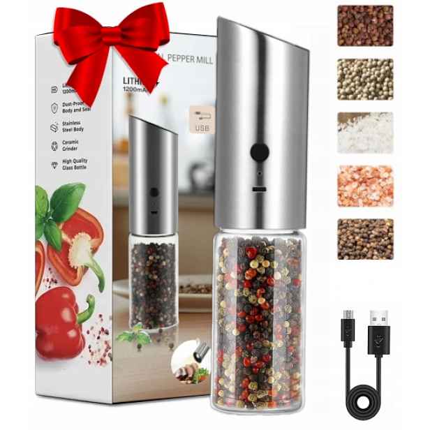 Prémiový Automatický Elektrický Mlýnek Na Koření – Nabíjecí Usb-c