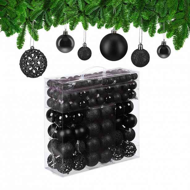 Relaxdays BAŇKY Černé 150-dílná sada