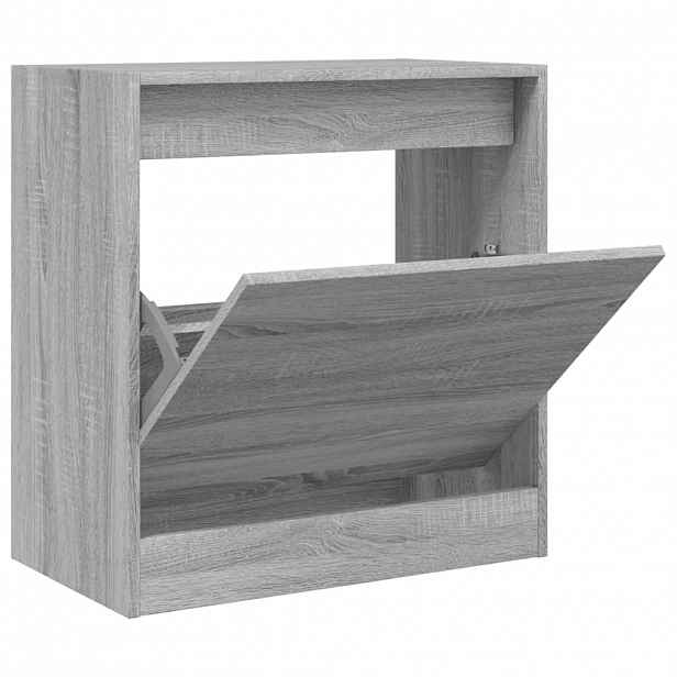 vidaXL Botník šedý sonoma 60 x 34 x 63,5 cm kompozitní dřevo