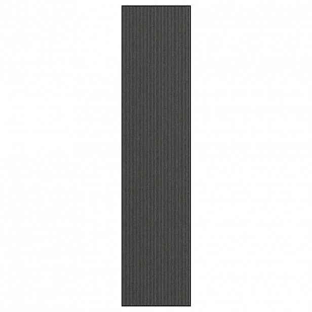 vidaXL Rohožka Stripe Černá a šedá 115x500 cm