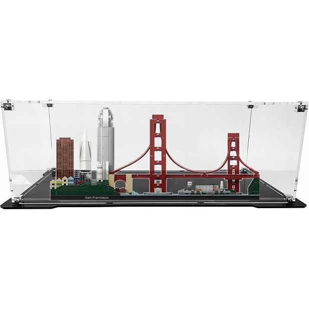 Vitrína s černou základnou pro sadu Lego 21043 Architecture San Francisco