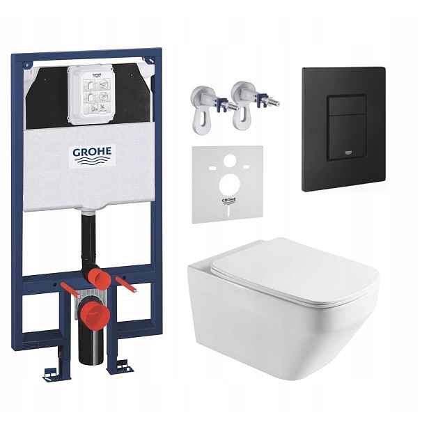 7v1 Sada Wc, Stelaz Grohe Slim Wc Mísa Imprese Tornado Tlačítko