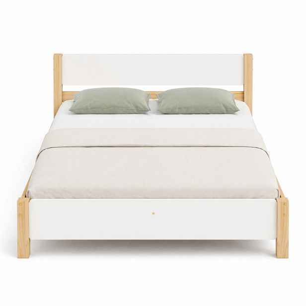 CHICFURN POSTEL 140/200 cm v bílé a přírodní barvě s 15 lamelami