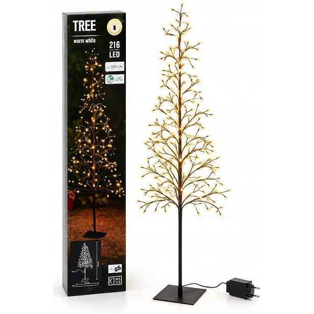 Led stromek 150 cm 216 Led teplá bílá 6 hodin vnitřní venkovní
