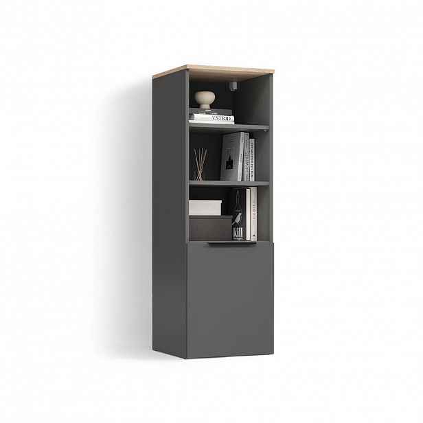 Livinity® UNIVERZÁLNÍ SKŘÍŇ Piave Anthracite/Sonoma s dveřmi