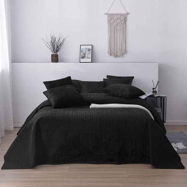 Dekorativní přehoz Moxie 220x240 velvet černý