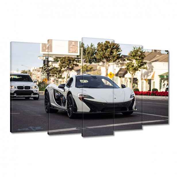 Obrazy 100x60 Bílé sportovní auto