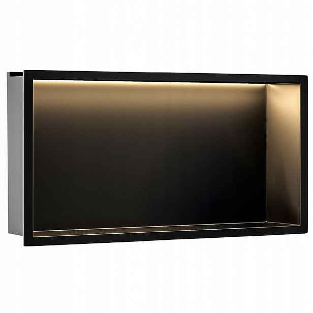 Rea Led polička 60x30x10 cm černá