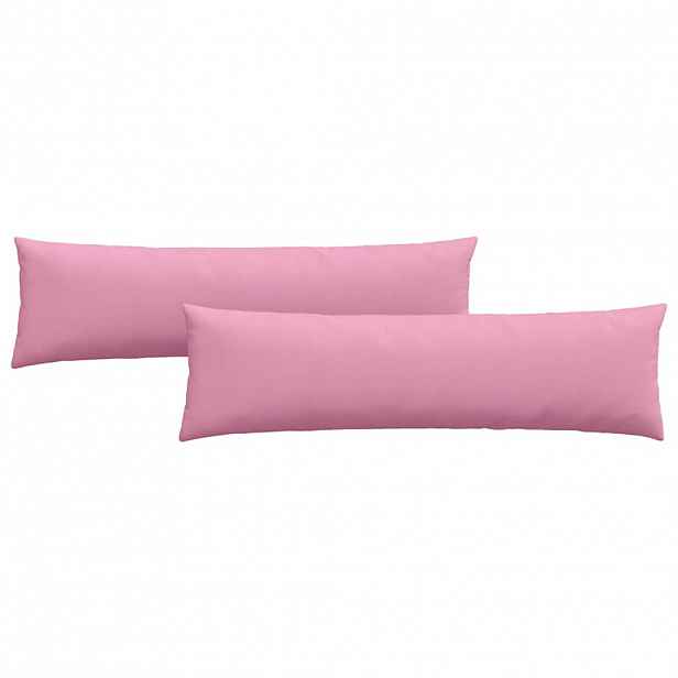 vidaXL Pohovkové polštáře 2 ks textil Růžová 145 x 40 cm